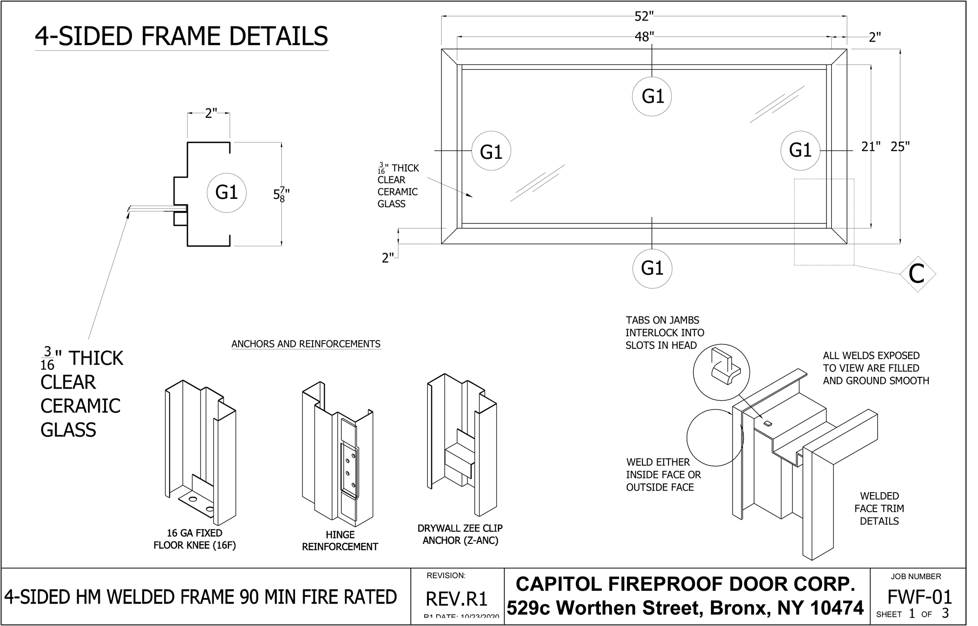 Kalamein Lot Line Fire Rated Windows Capitol Fireproof Door